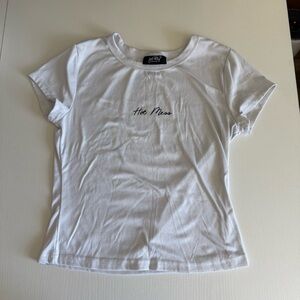 White Graphic Tee - Hot Mess